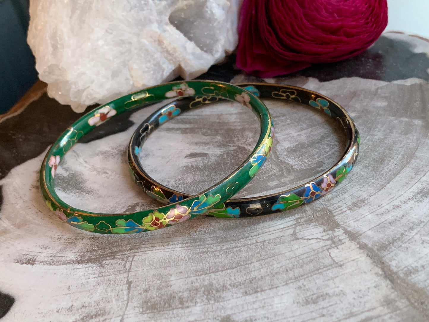 Cloisonné: Black and Green