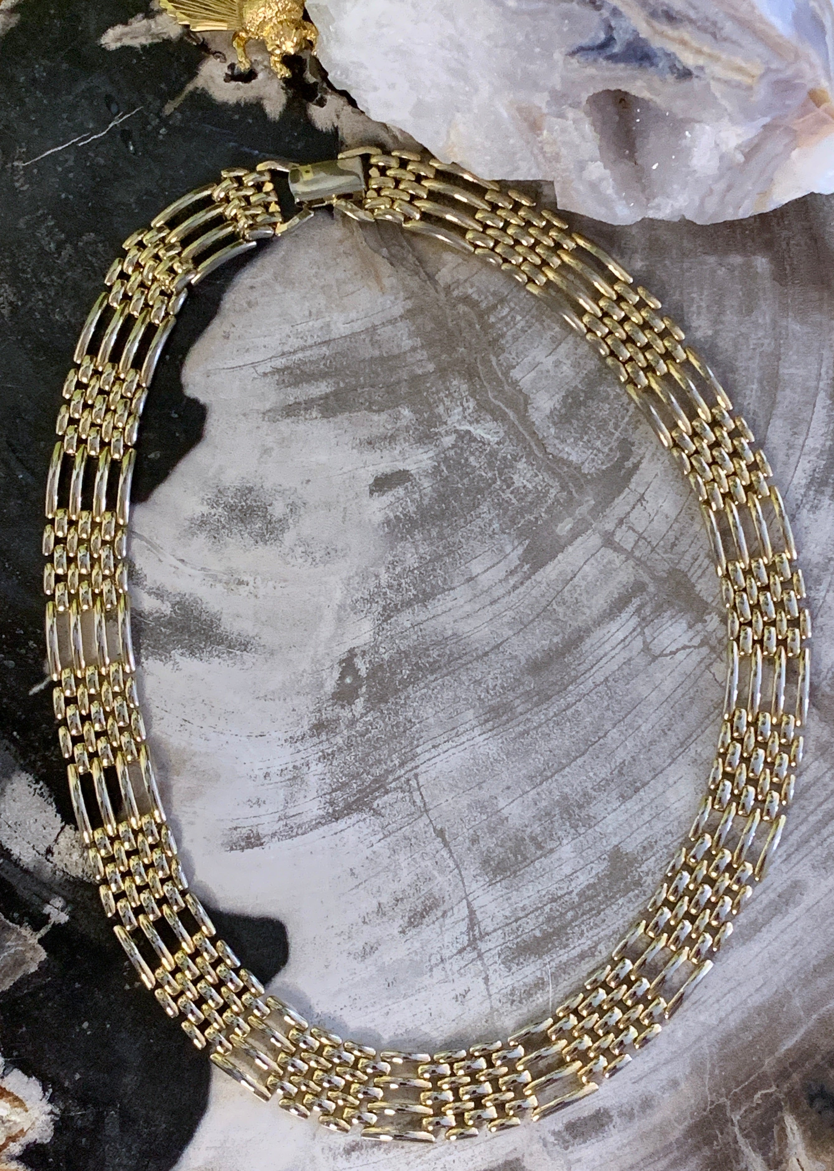 Vintage Napier Silver Tone Metal Bead Necklace